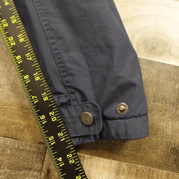 Columbia Hooded Insulated Jacket Women’s Large Navy Winter Sherpa Trim - Picture 8 of 16